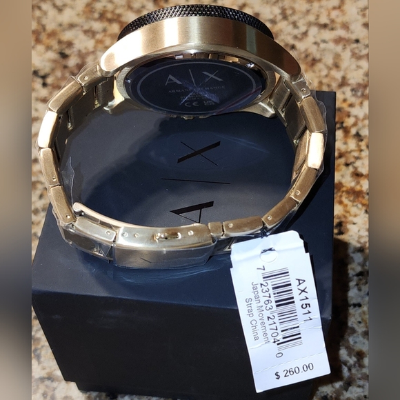 Armani Exchange Chronograph Gold-Tone Stainless Steel Watch - Picture 9 of 10